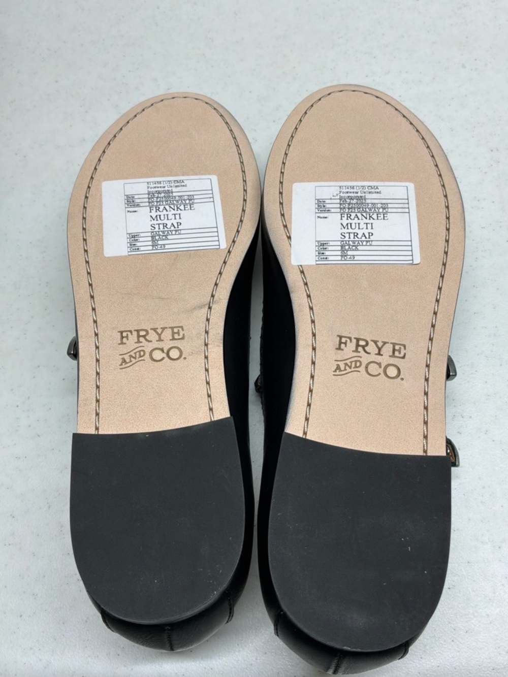 Classic Black Mary Jane Flats - Women's Comfortable Everyday Shoes - Picture 6 of 8